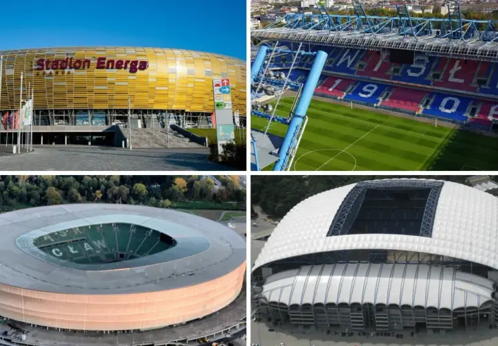 Cztery imponujące obiekty sportowe, w tym Stadion Energa Gdańsk, prezentują największe stadiony w Polsce.