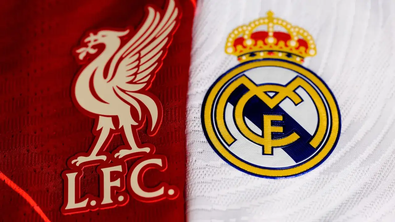 Herb Liverpoolu i Realu Madryt, drużyn, które zmierzyły się w finale Ligi Mistrzów 2022. Kto wygrał finał Ligi Mistrzów 2022?